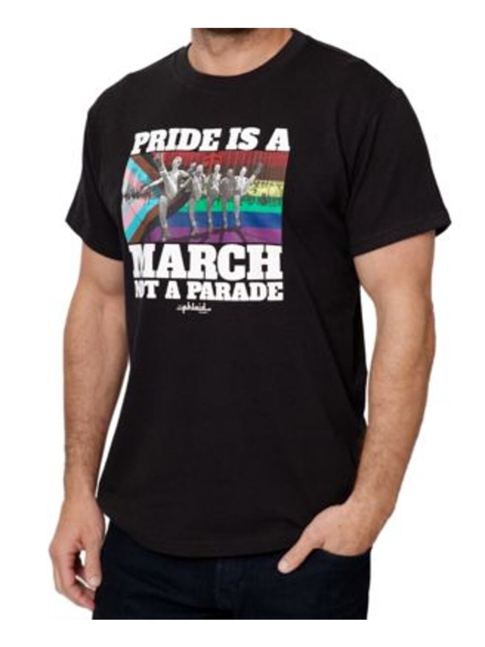 The Phluid Project Unisex Cotton Pride is a March Graphic Crewneck T-Shirt